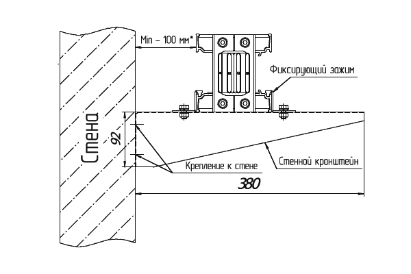 Свободное крепление на ребро КР-02