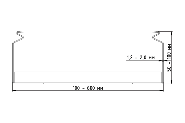 Лестничный лоток НЛК 200x50