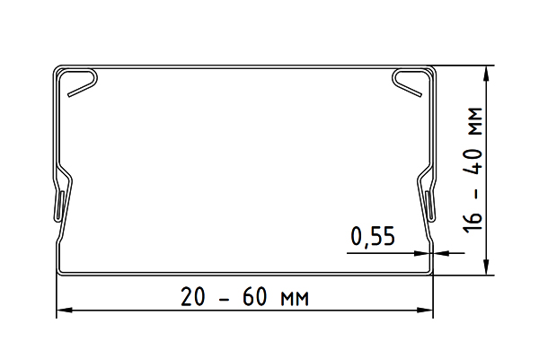 Металлический кабель-канал 50x26