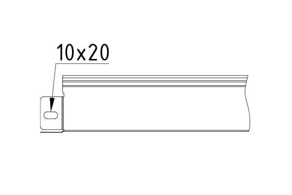 Неперфорированный лоток Gyroux Q 300x65