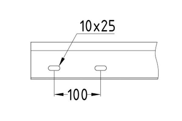 Неперфорированный лоток OLSERO LSR 100x25