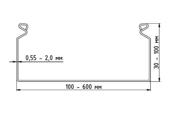 Неперфорированный лоток OLSERO LSR 100x80